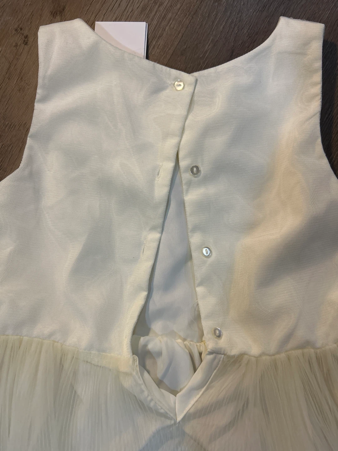 Cream Tulle Dress with Beading - photo 5