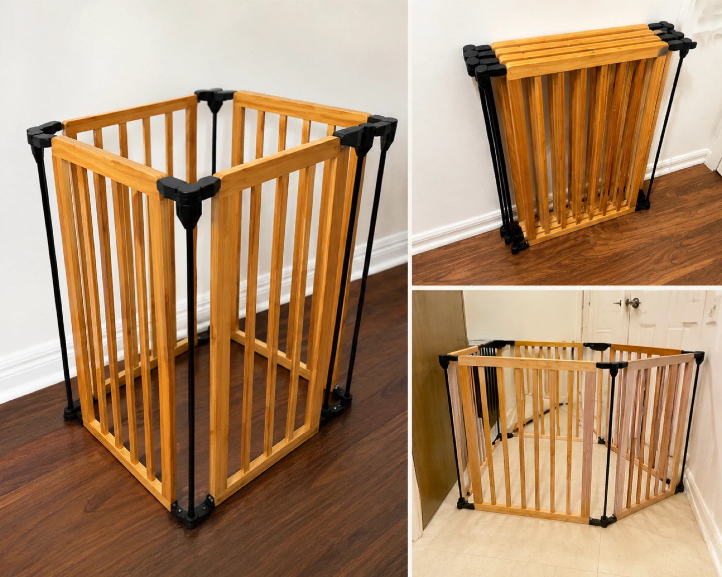 Bamboo Pet Playpen Gate