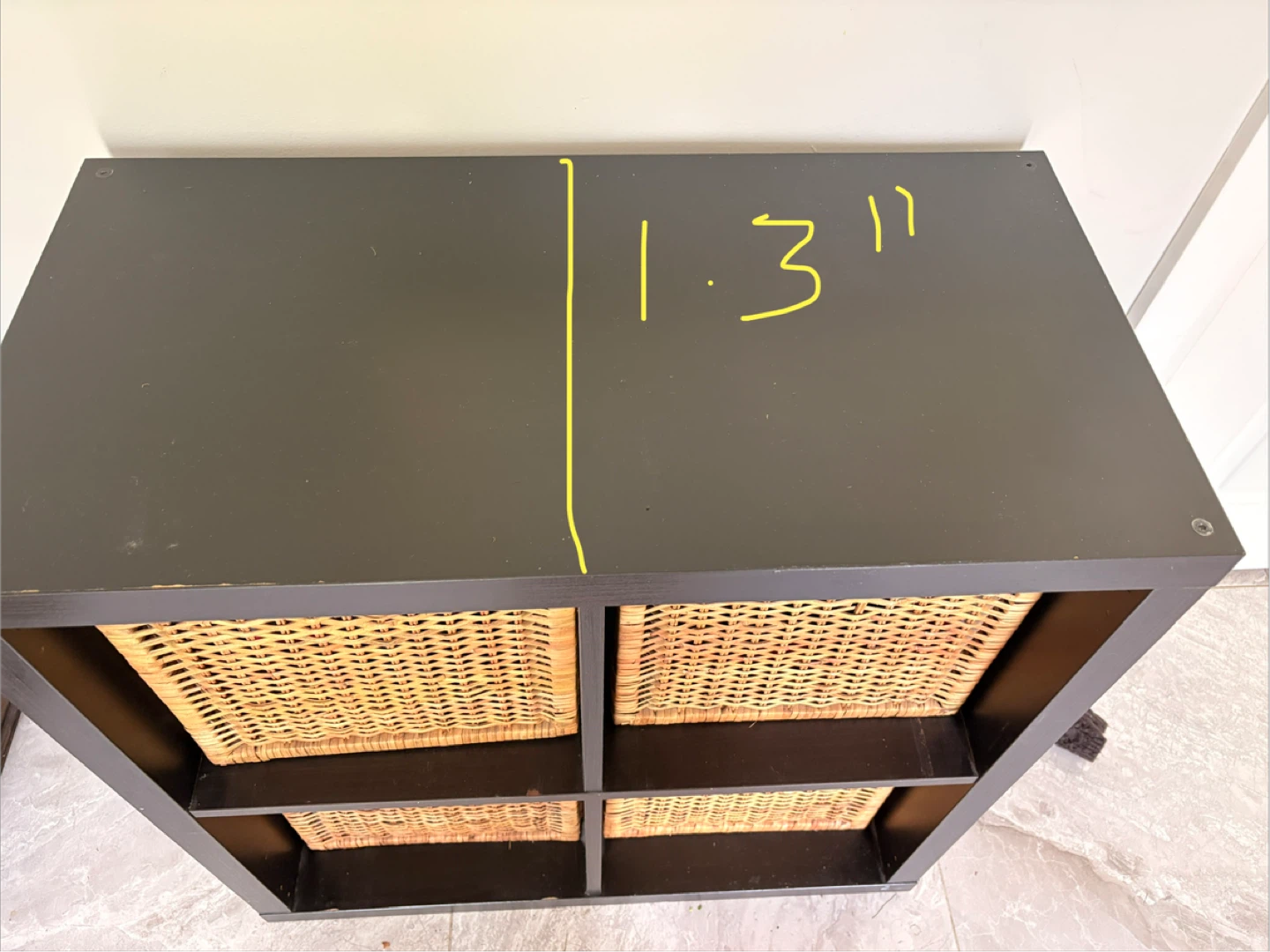 Storage Cabinet / Chest Drawers with 4 Wicker Baskets - photo 2