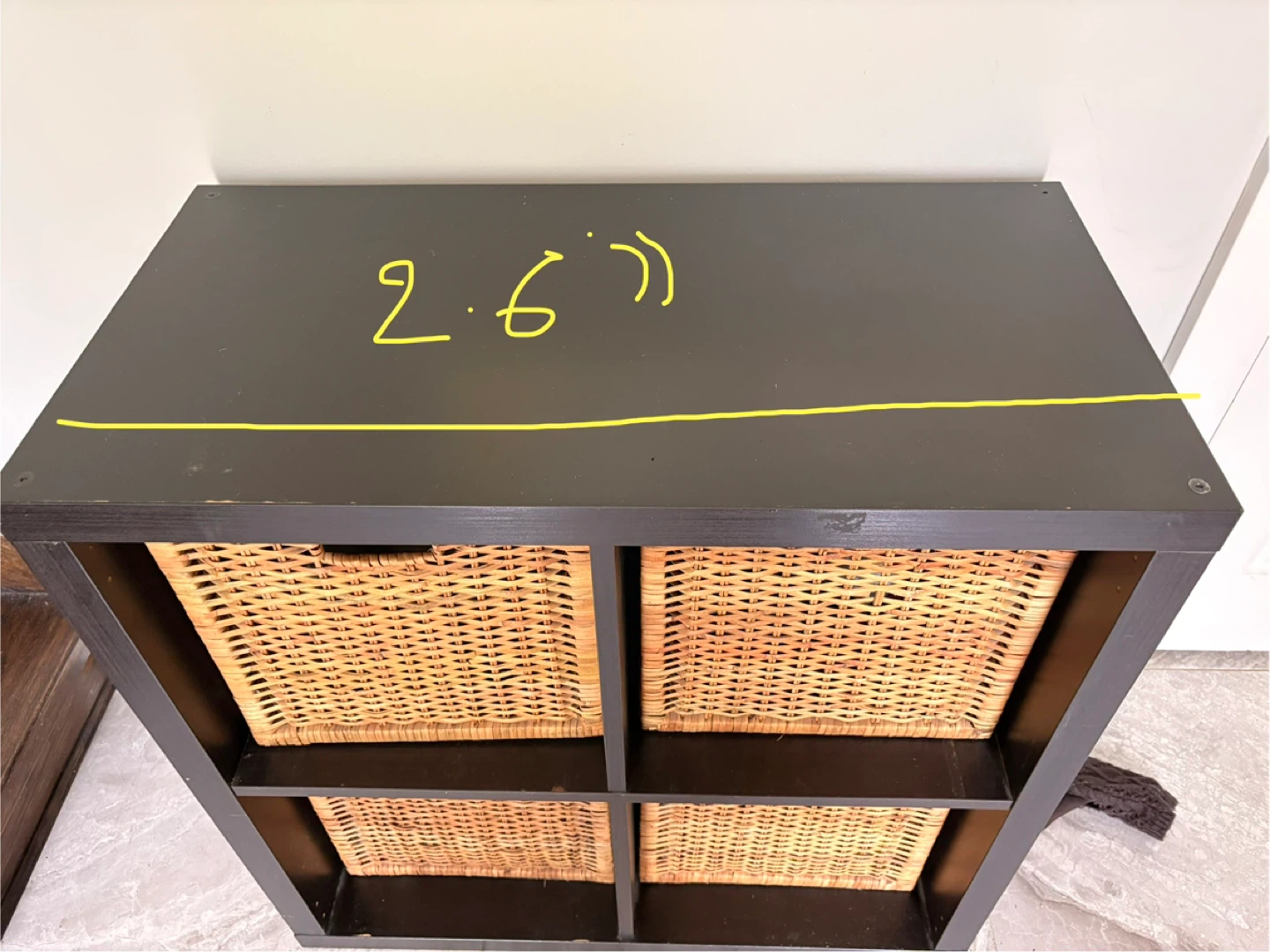 Storage Cabinet / Chest Drawers with 4 Wicker Baskets - photo 3