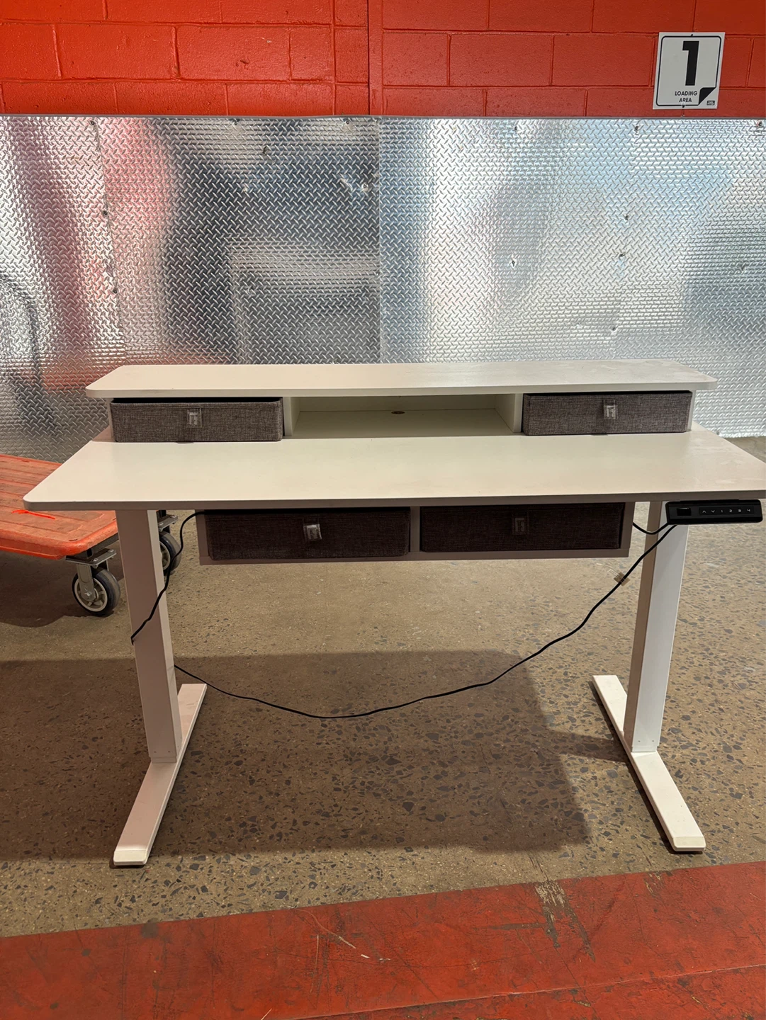 Electric. Adjustable Standing Desk with Drawers