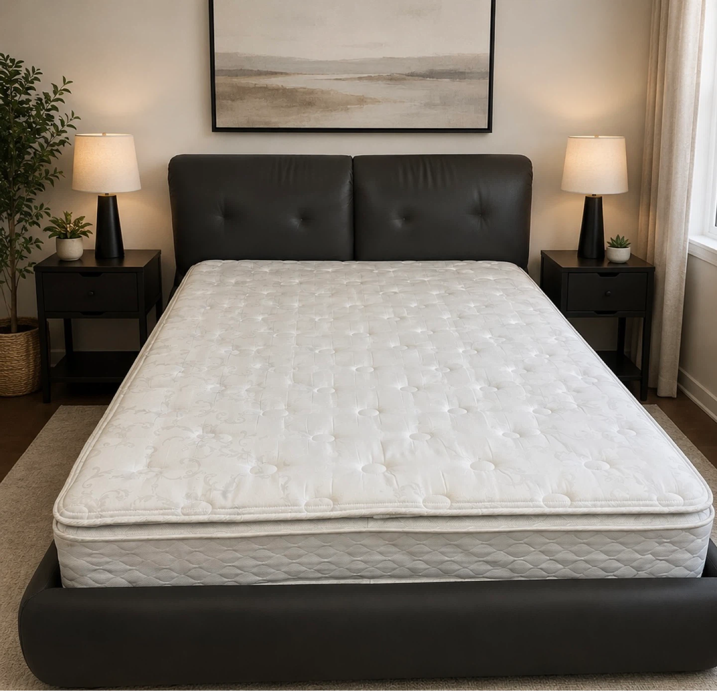Queen Bed with Mattress– Comfortable & Stylish | Great condition