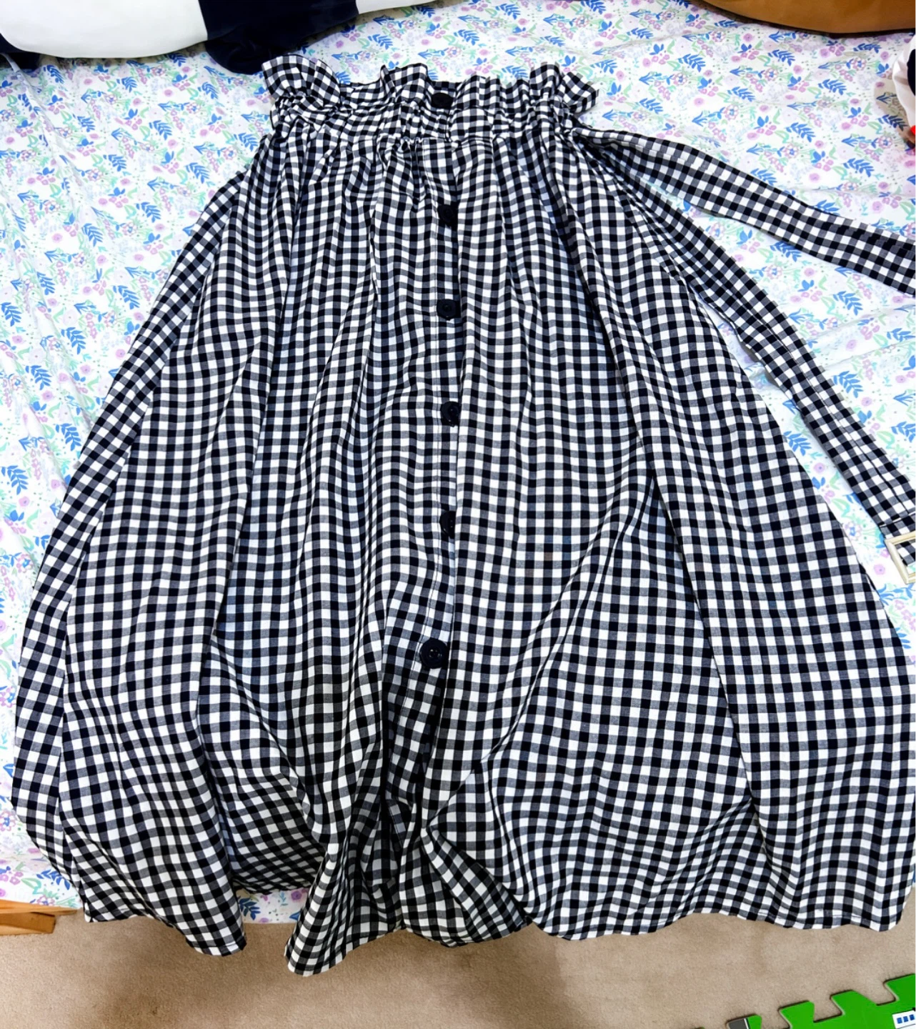 Black and White Gingham Skirt