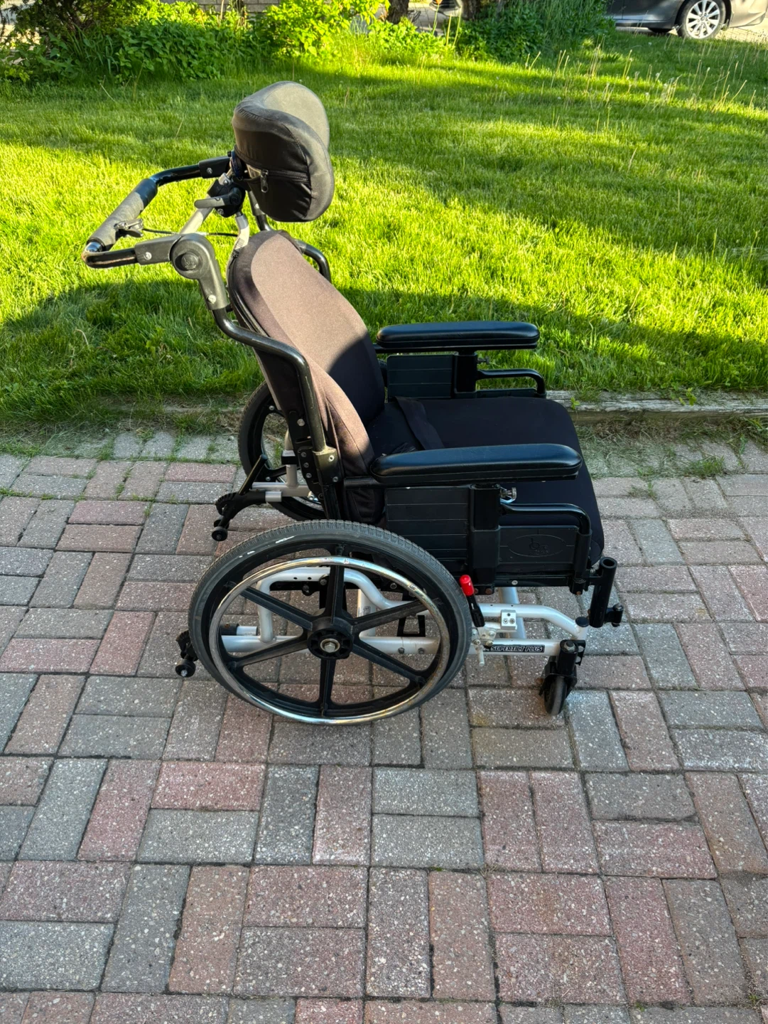 Tilt Wheelchair no footrests