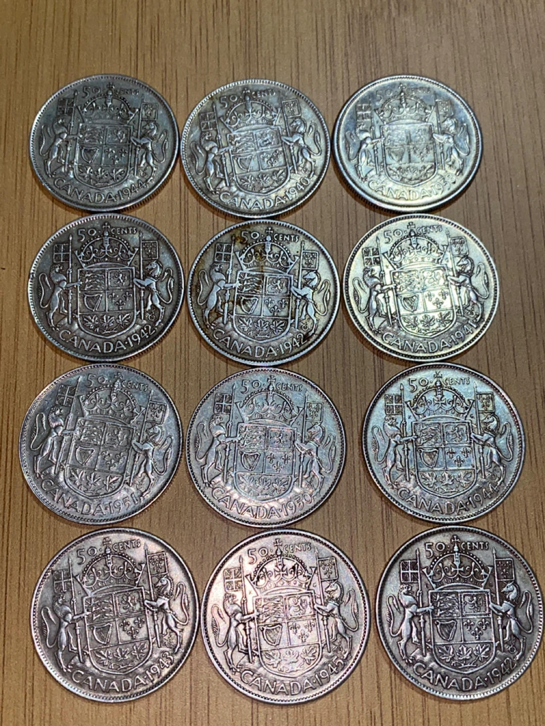 12 -Vintage Canadian silver  50 Cent Coins Collection - photo 5