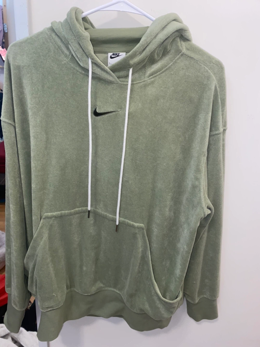 Nike Velour Hoodie Green Size S