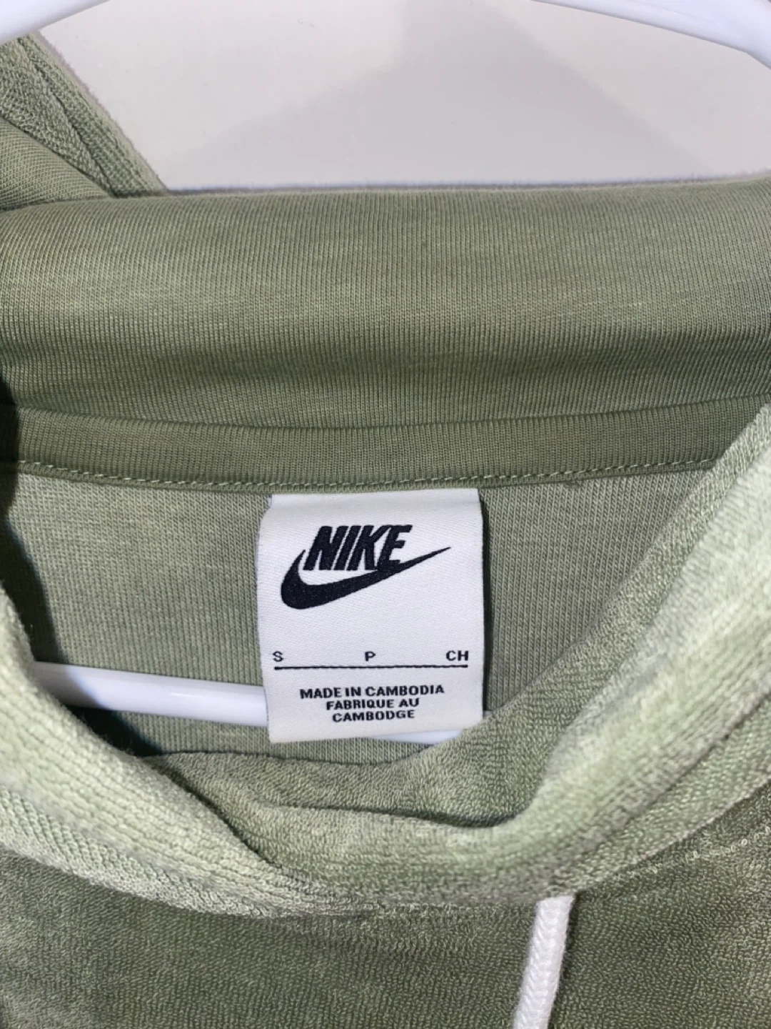Nike Velour Hoodie Green Size S - photo 3