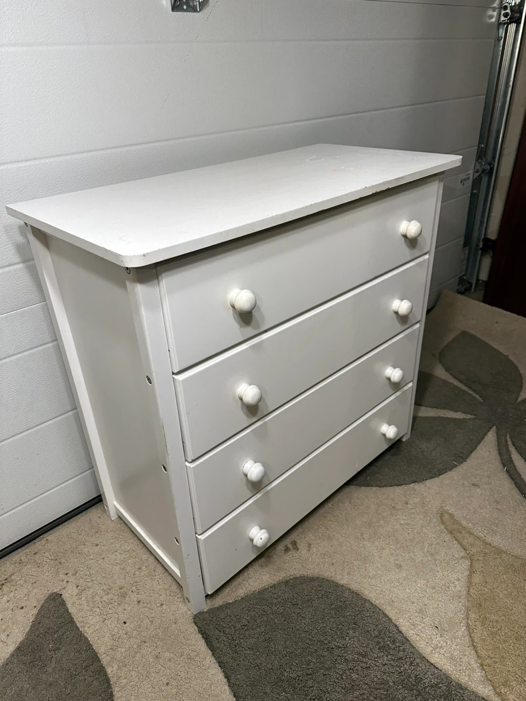 White 4-Drawer Dresser