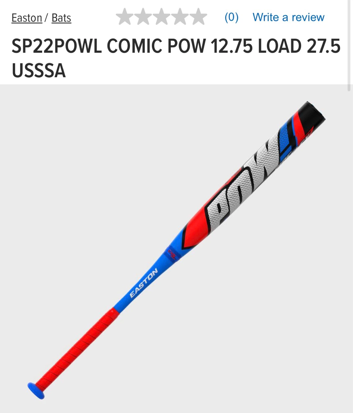 Easton SP22Powl Comic Pow Baseball Bat