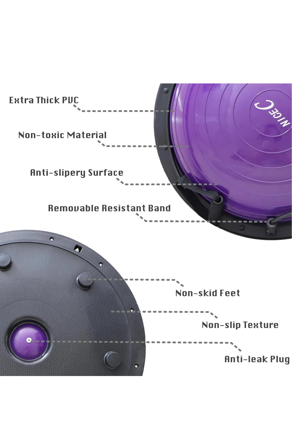 Purple Balance Trainer with Resistance Bands - photo 3