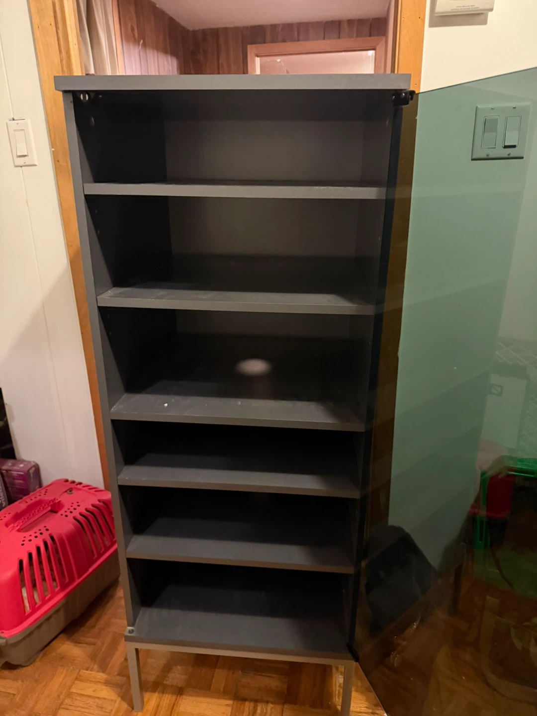 Black Entertainment Unit / Storage Shelf - photo 2