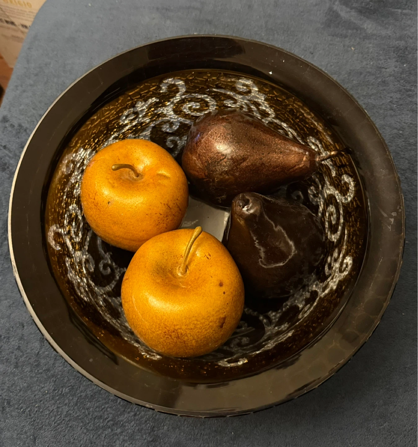 Decorative Mosaic Bowl with Faux Fruit Set - photo 2
