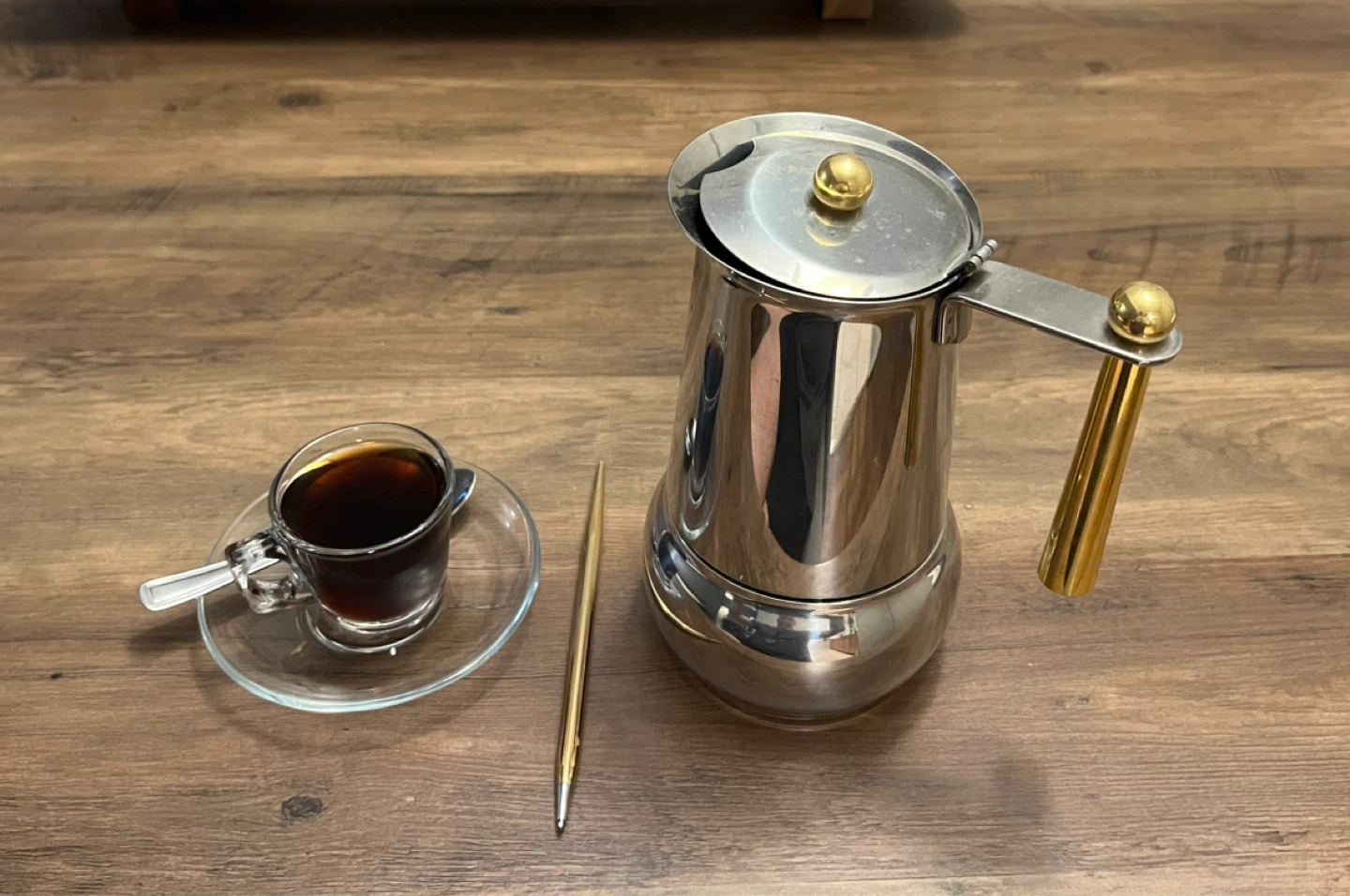 Guido Bergna Kitty Oro Italian design. Espresso Maker