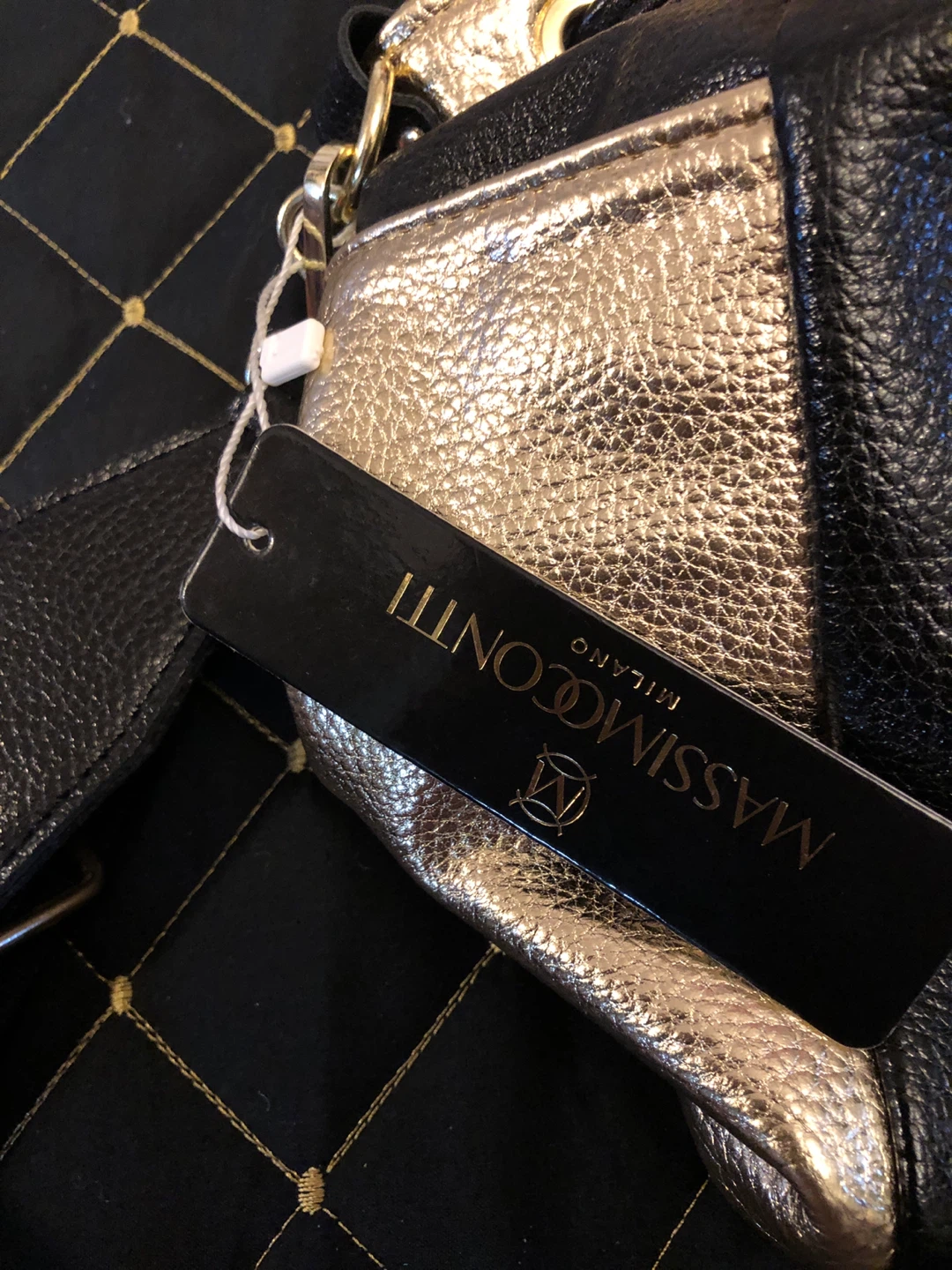 Massimo Conti Milano Black & Gold Bucket Bag - photo 4
