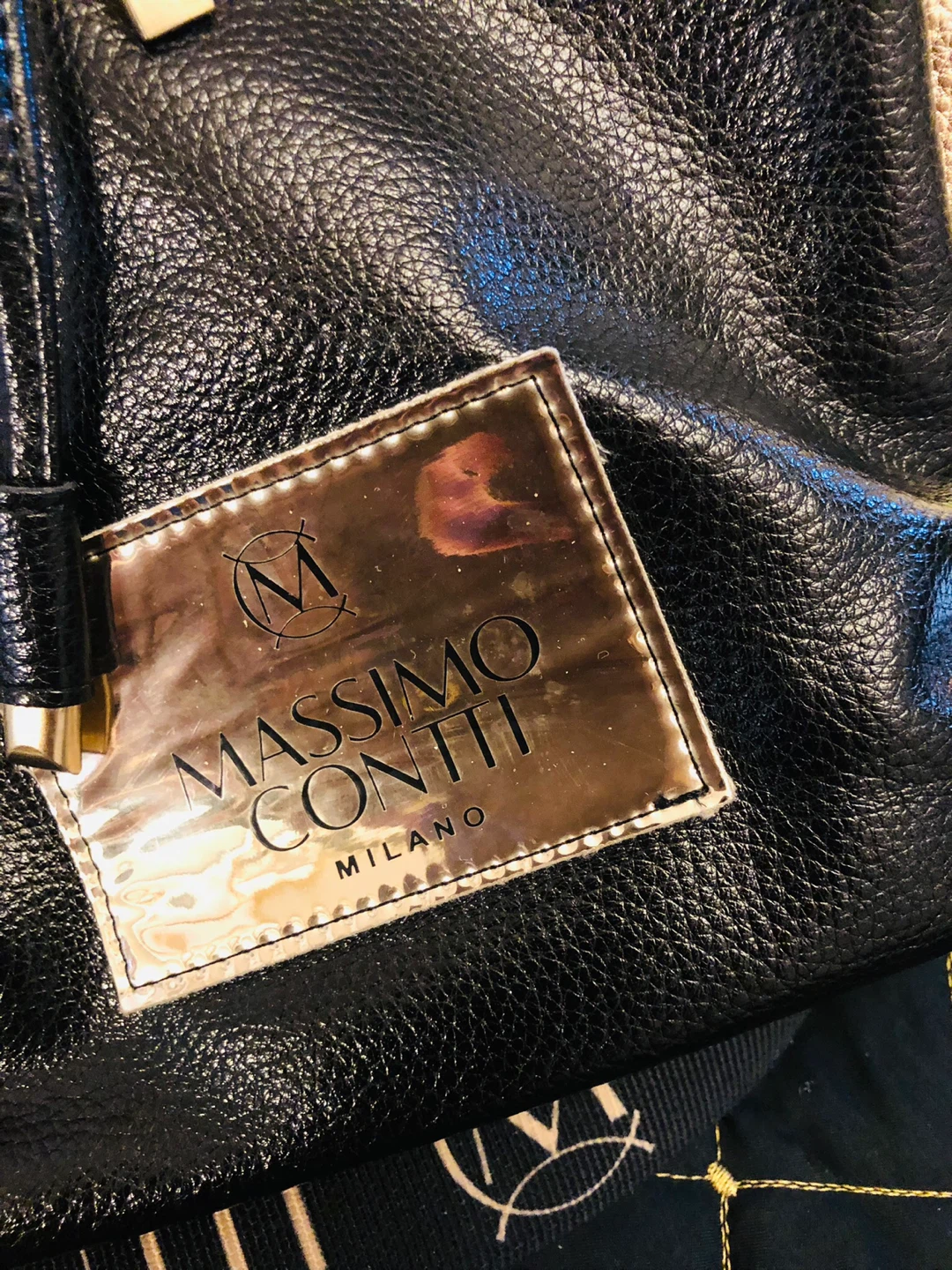 Massimo Conti Milano Black & Gold Bucket Bag - photo 2
