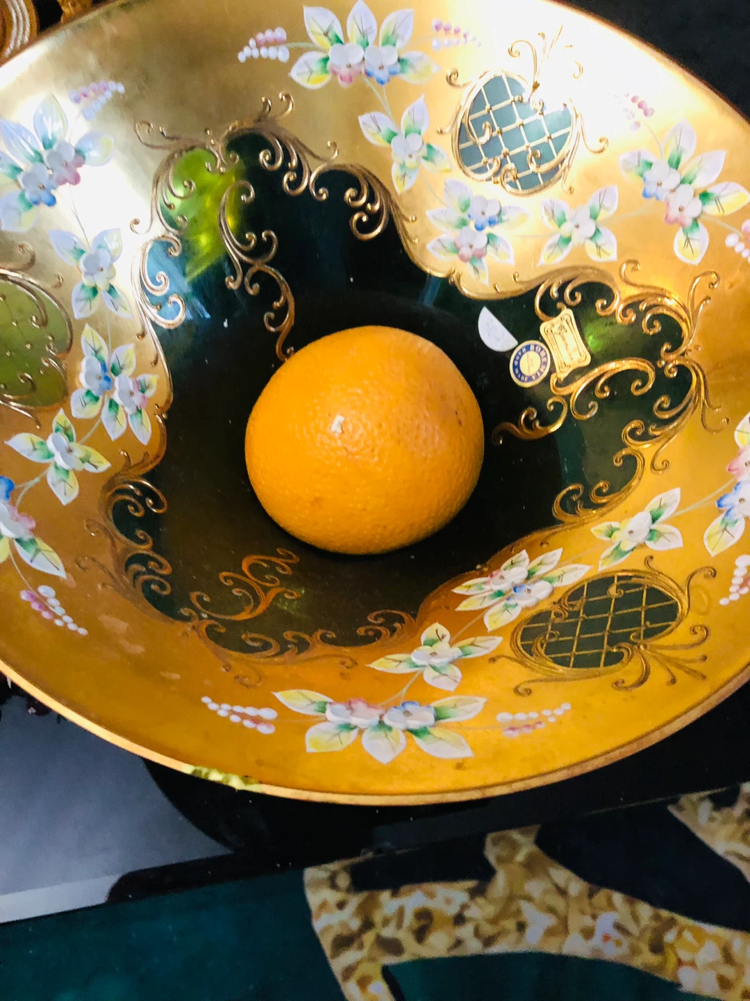 24 k gold stamped Bohemia Decorative Fruit Bowl - photo 2