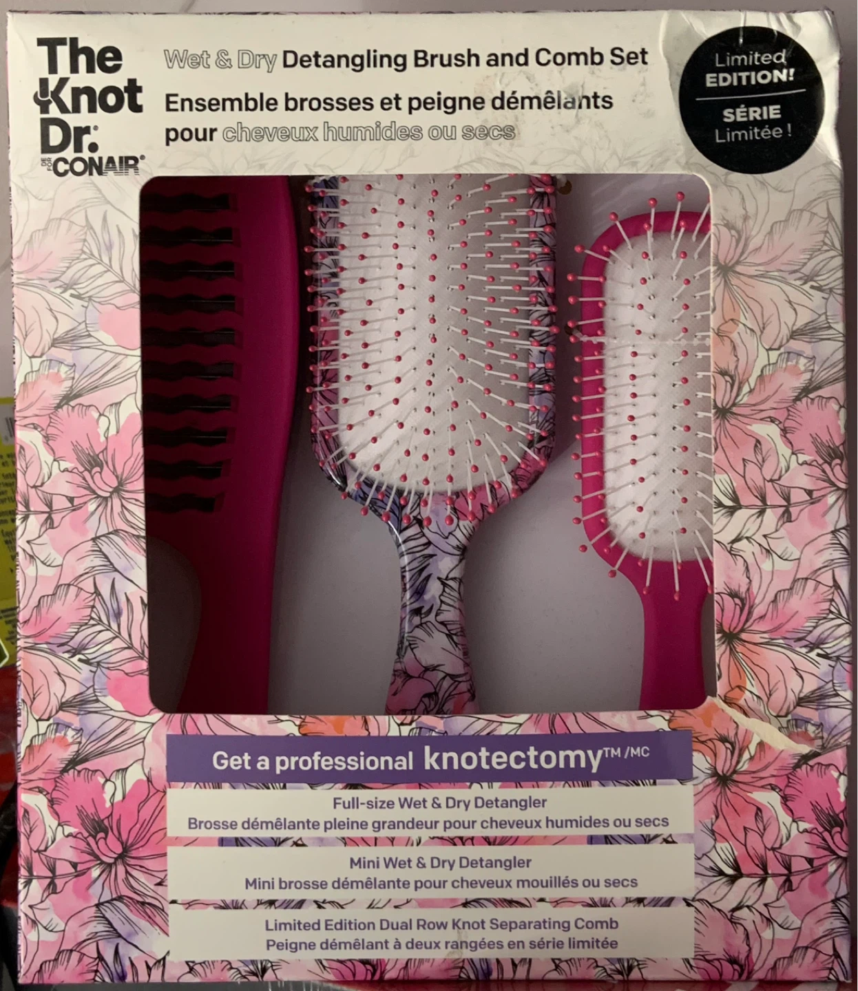 The Knot Dr. by Conair Wet & Dry Detangling Brush and Comb Set - photo 3