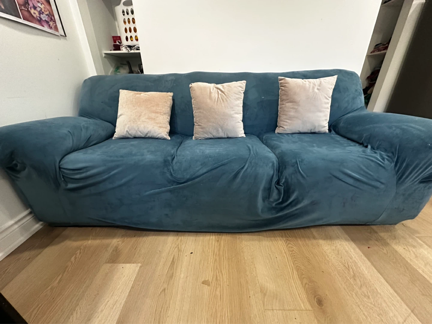 Teal Sofa Cover Set