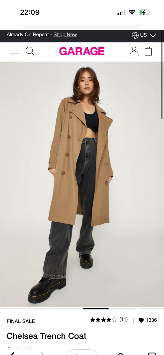 Garage Chelsea Trench Coat
