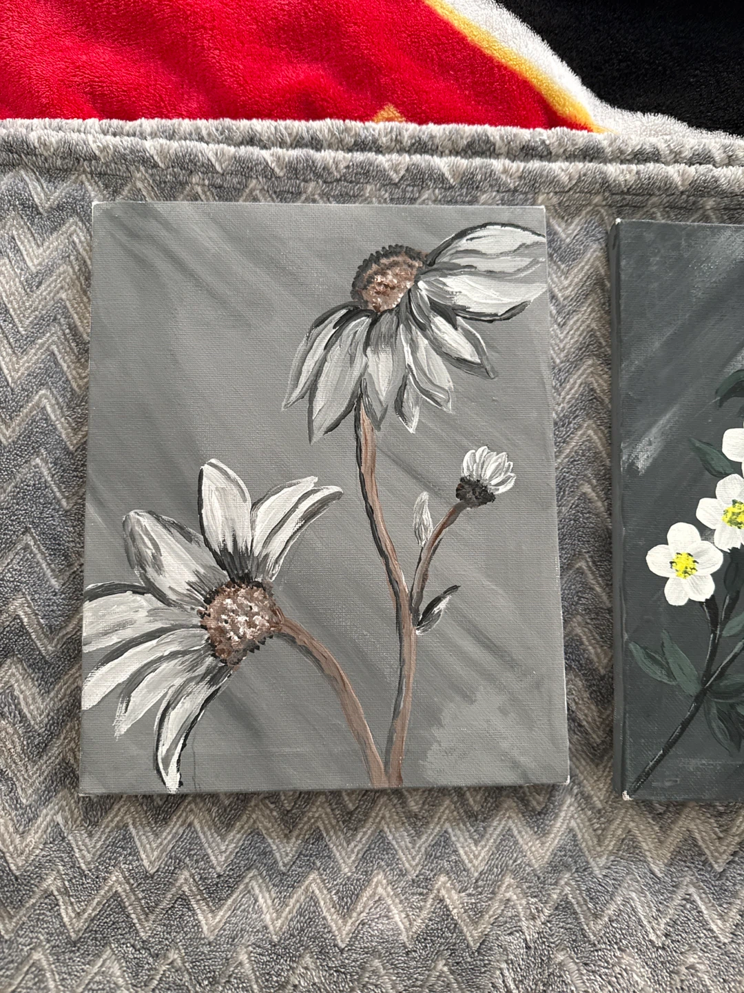 Assorted Floral Canvas Paintings - photo 2