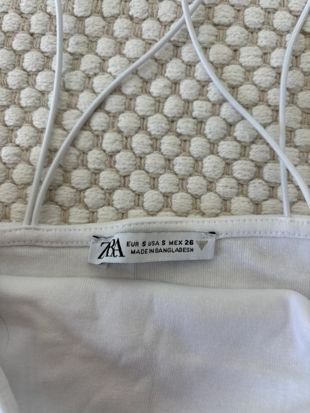 White ZARA Asymmetrical Strap Tank Top - photo 3