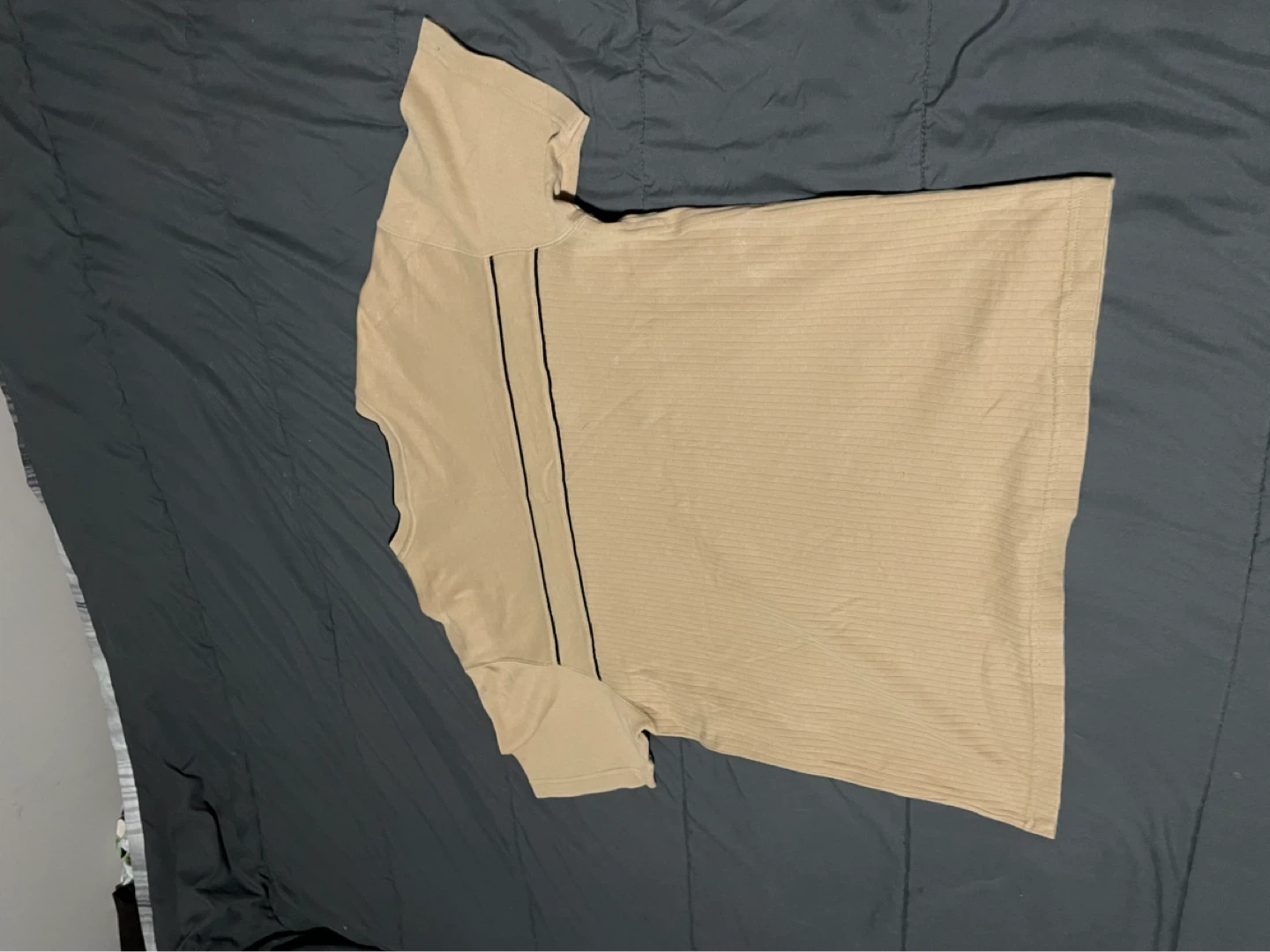 NEXT Beige Ribbed T-Shirt - Large - photo 2