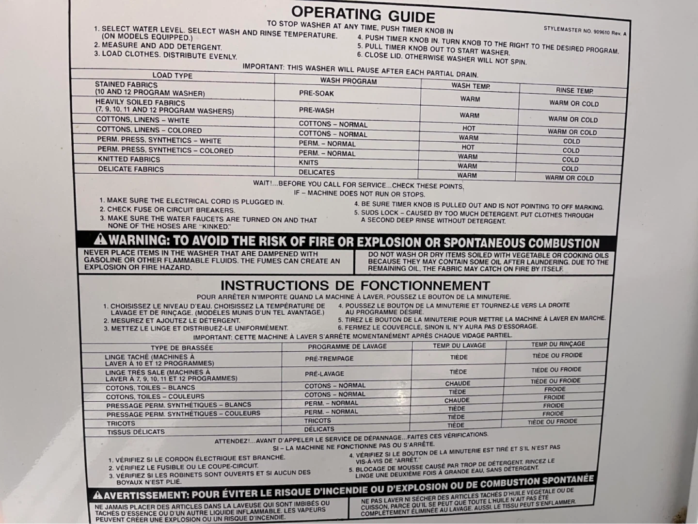 Kenmore 110 Extra Capacity Heavy Duty Washing Machine - photo 5