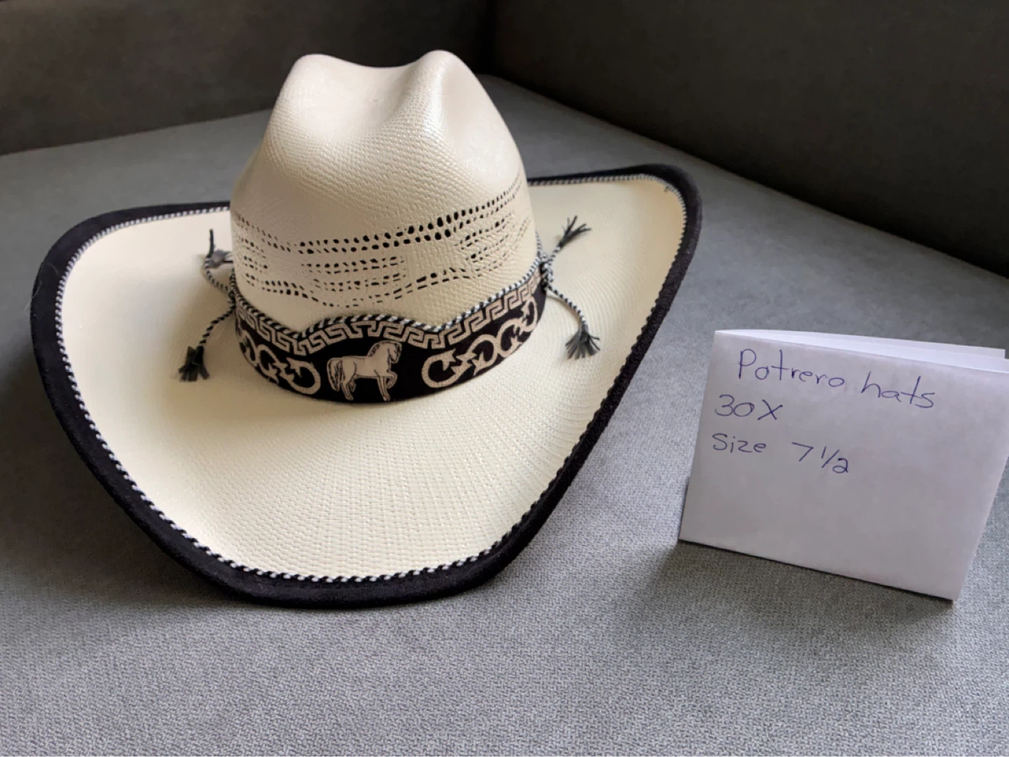 Potrero Hats 30X Cowboy Hat Size 7 1/4