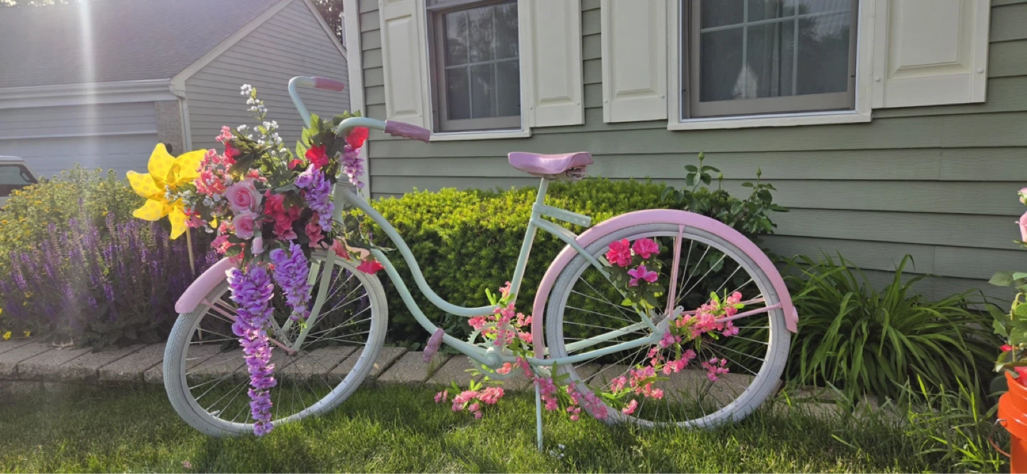 Decorative Bicycle lawn decoration(flowers sold separately)