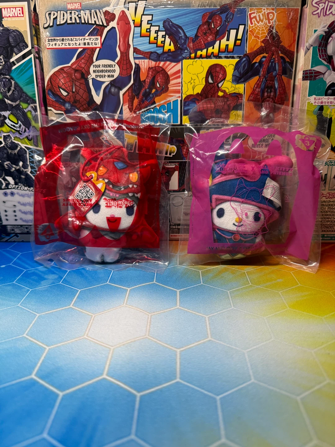 Spider-Man & Sanrio Plush Toys - Lot of 2