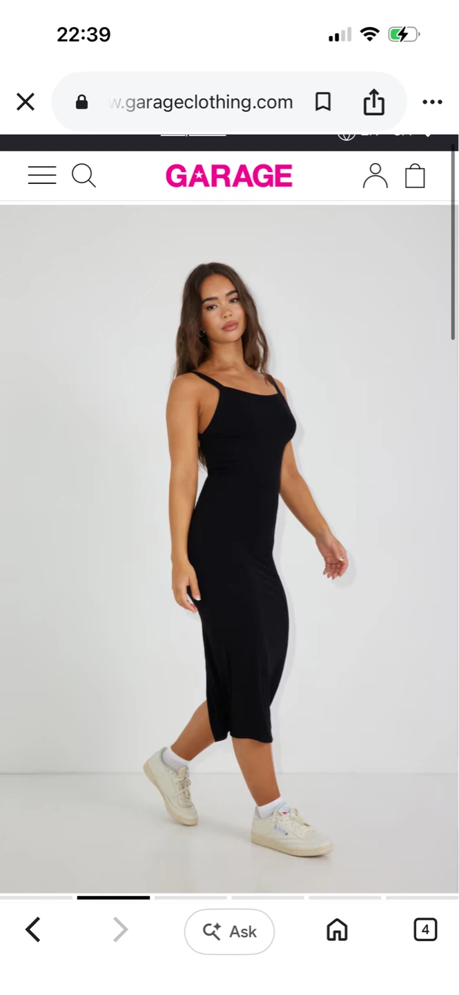 Garage Black Ribbed Midi Dress - photo 2