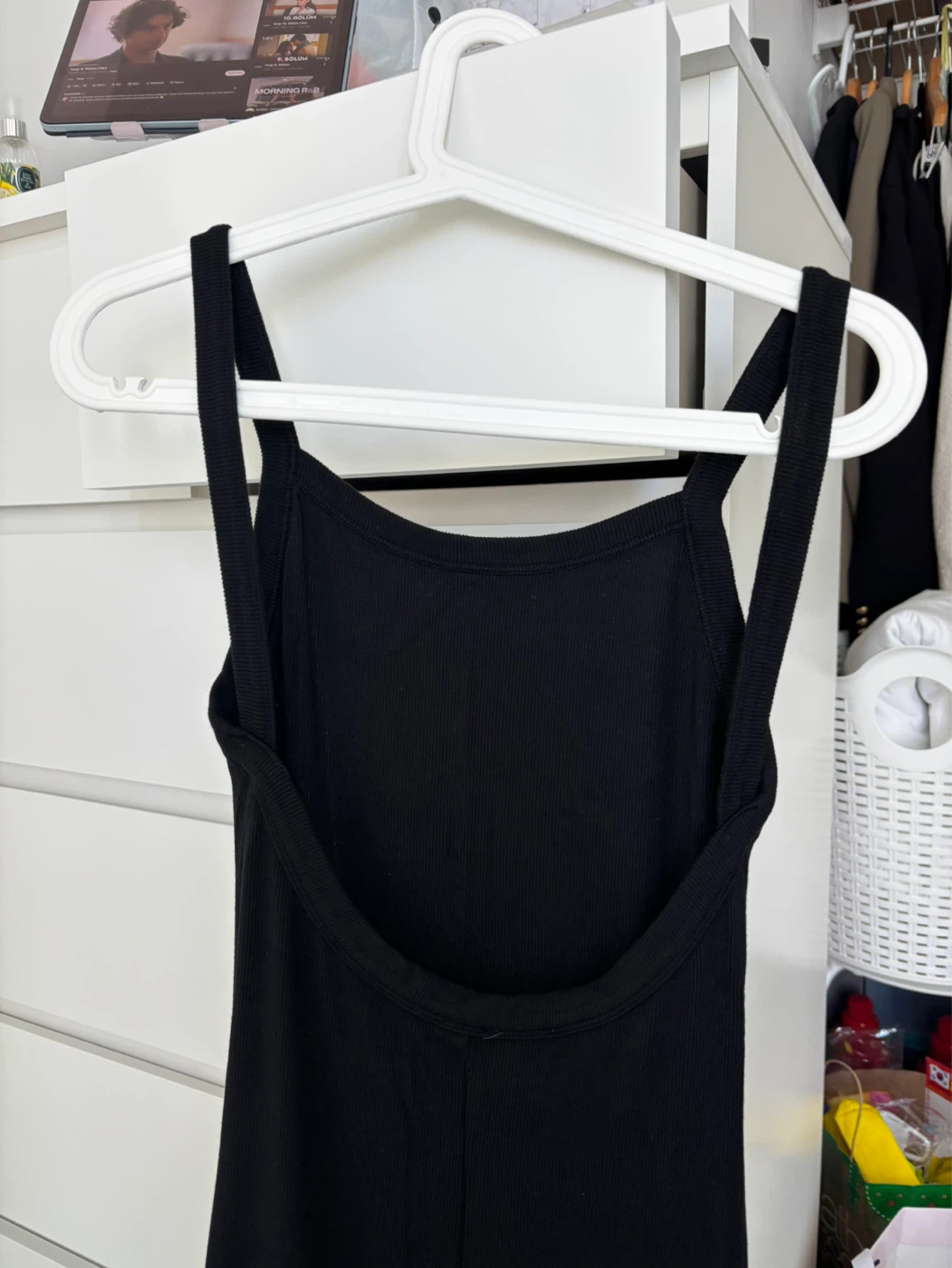 Garage Black Ribbed Midi Dress - photo 5