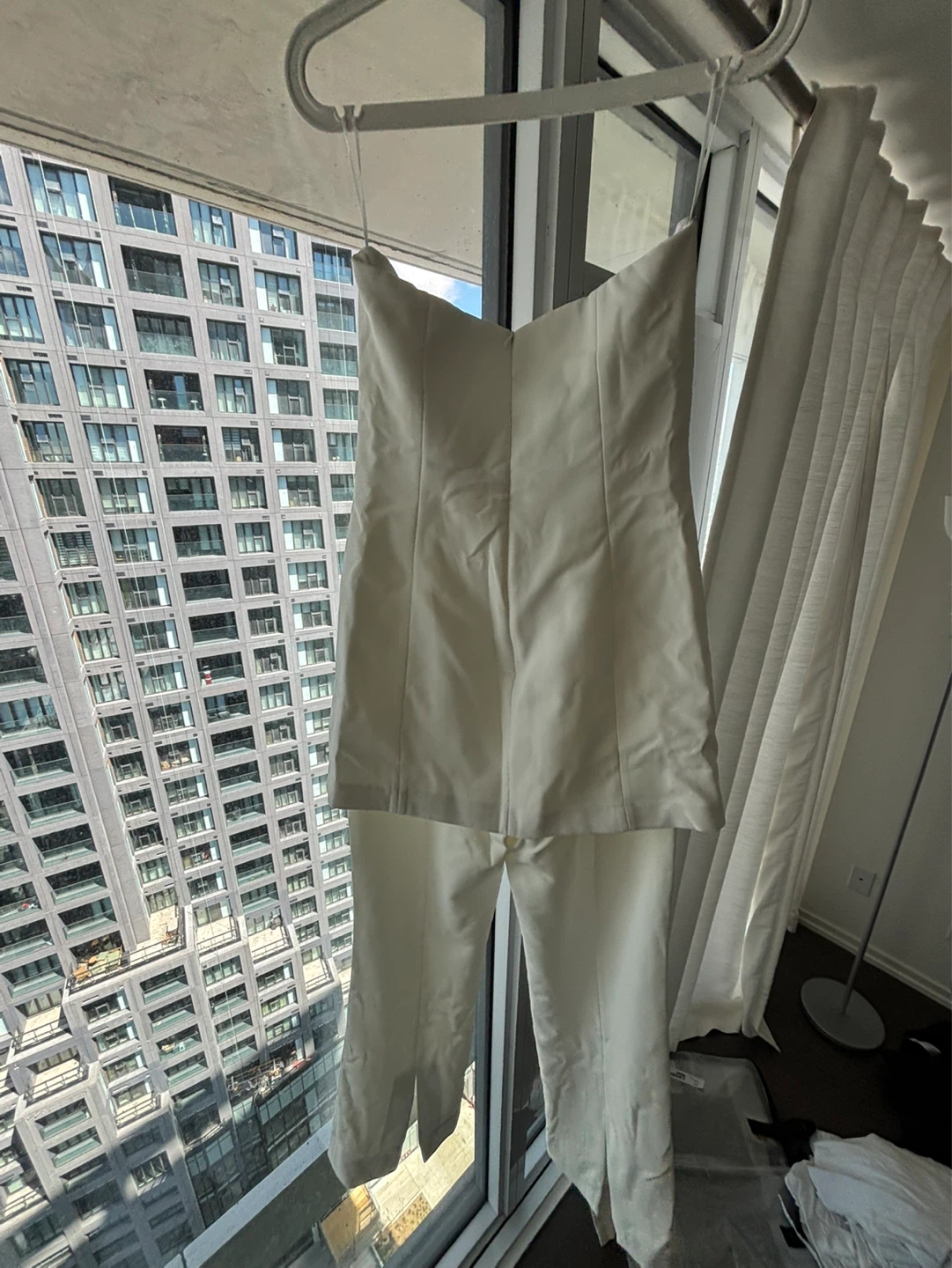 Mango Ecru Strapless Jumpsuit - photo 4