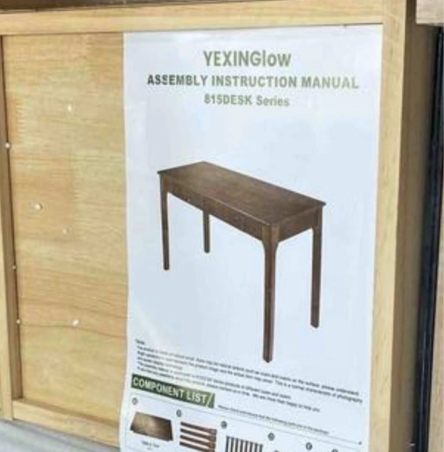 YEXINGlow 39.4" Solid Wood Desk