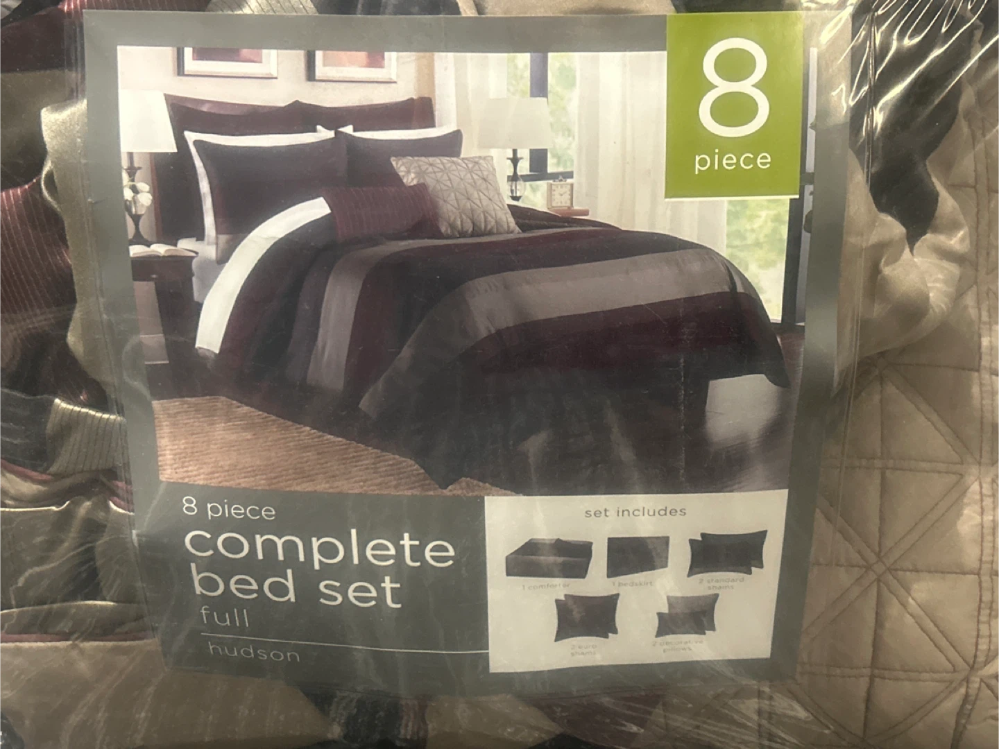 Hudson 8 Piece Complete Bed Set - Full