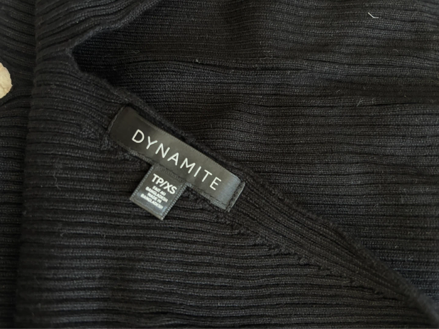 DYNAMITE Black V-Neck Ribbed Tank Top TP/XS - photo 3