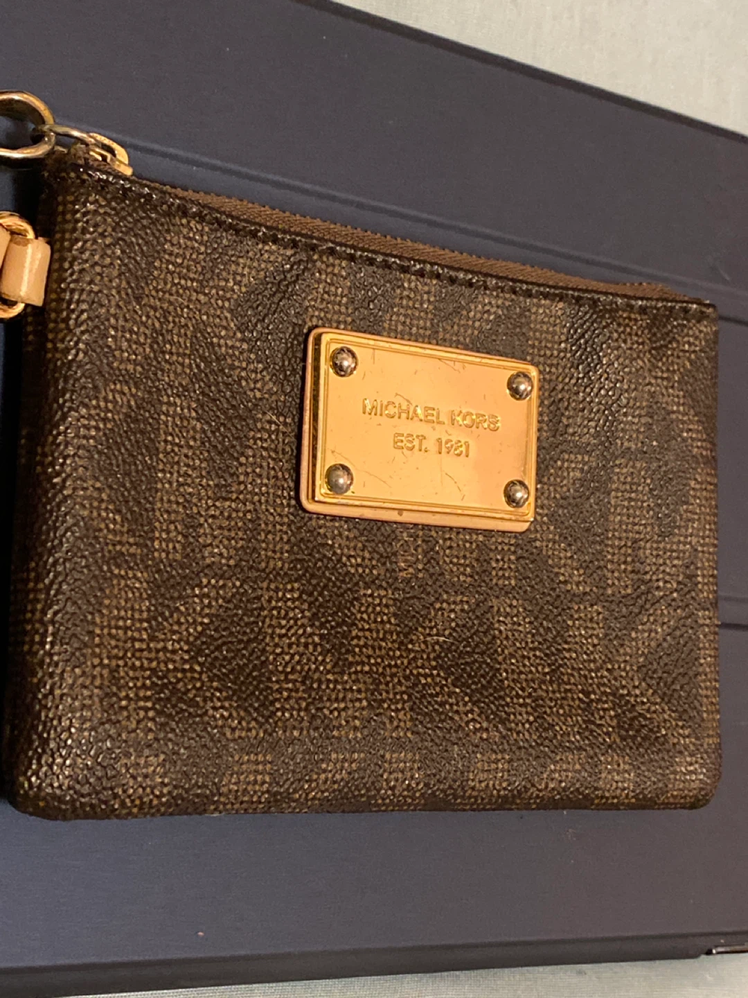 Michael Kors Monogram Wristlet Pouch