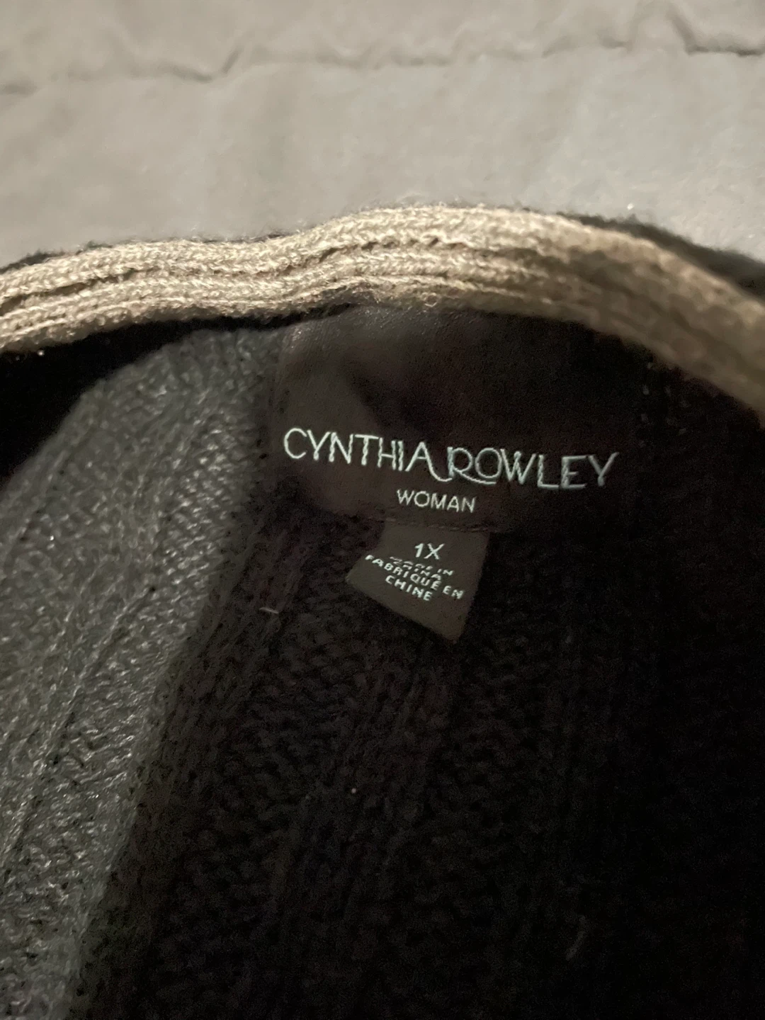 Cynthia Rowley Woman 1X Black Ribbed Zip Cardigan - photo 4