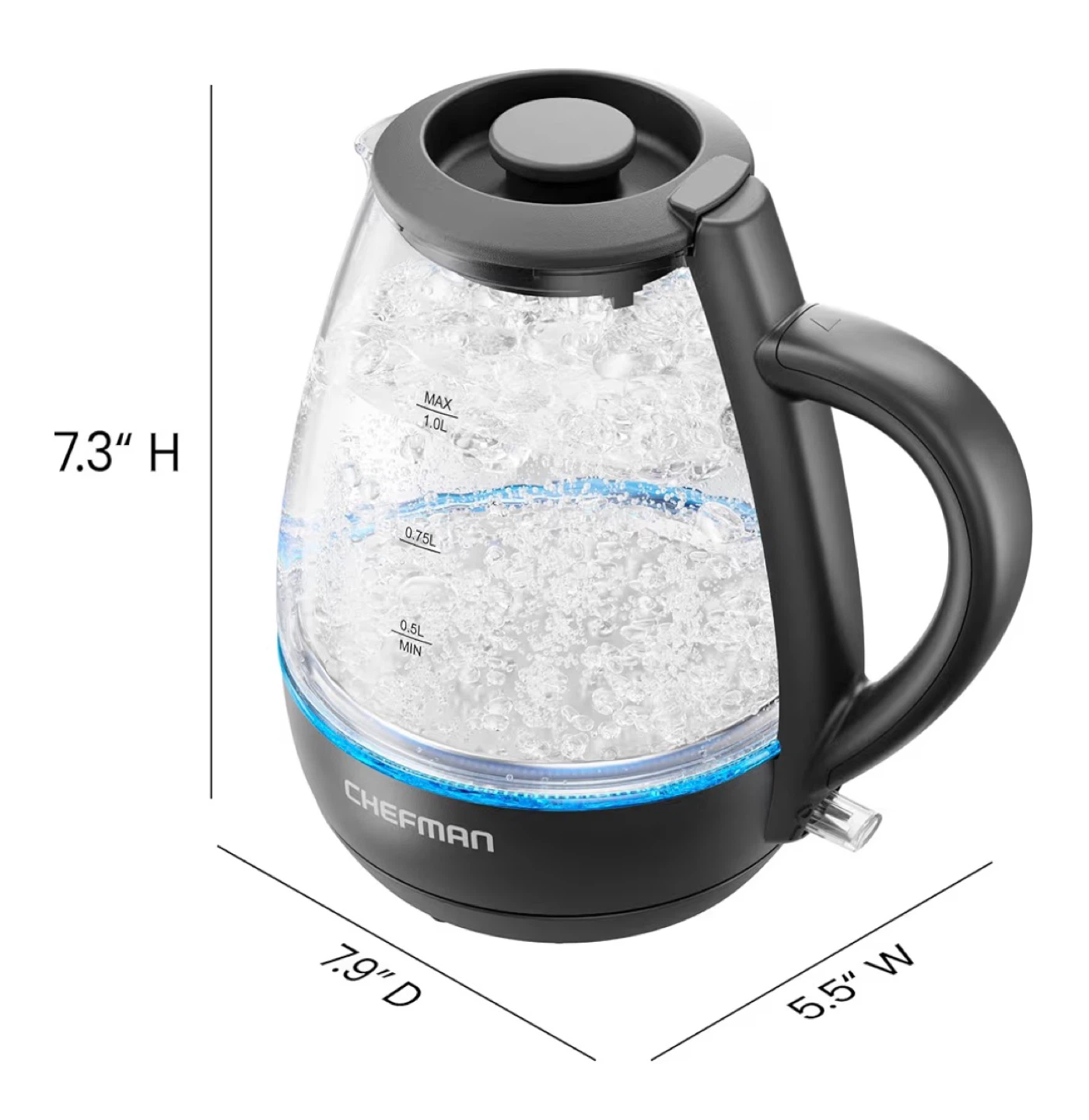 Chefman Fast-Boil 1L Electric Kettle - photo 3