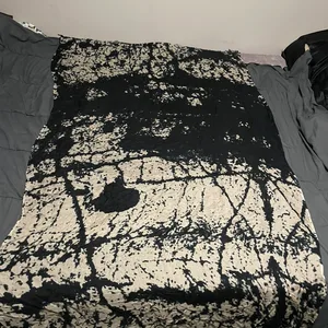 Becksondergaard Scarf - Black & Tan Abstract Print