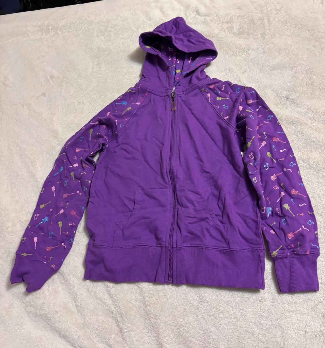 La Senza Girl Purple Hoodie with Guitars & Music Notes