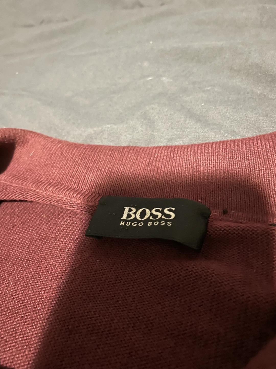 BOSS Hugo Boss Long Sleeve Polo Shirt Burgundy