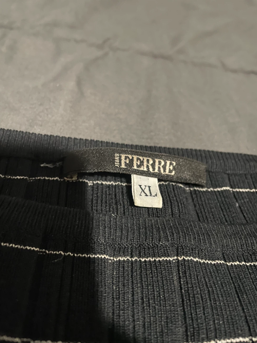 FERRE Black & White Striped Long Sleeve Sweater XL - photo 2