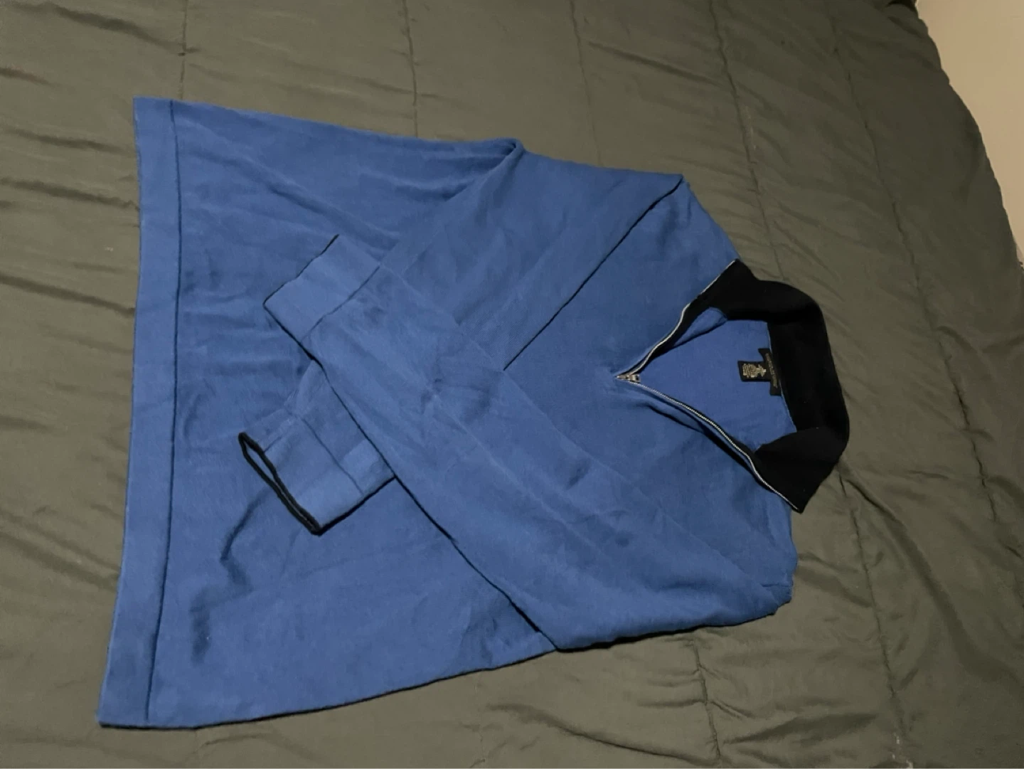 Banana Republic Men's Blue Quarter-Zip Sweater - Size M - photo 2