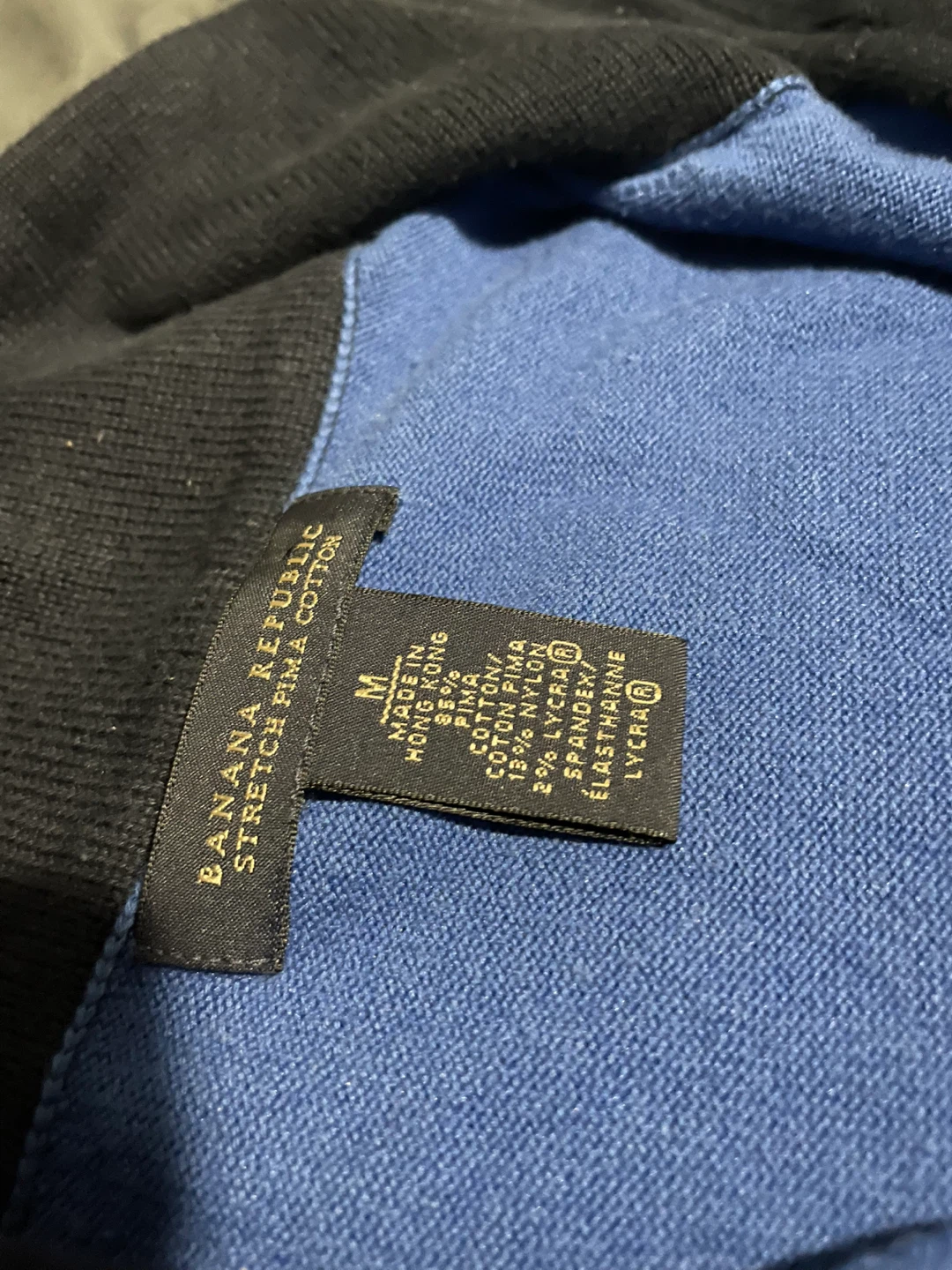 Banana Republic Men's Blue Quarter-Zip Sweater - Size M