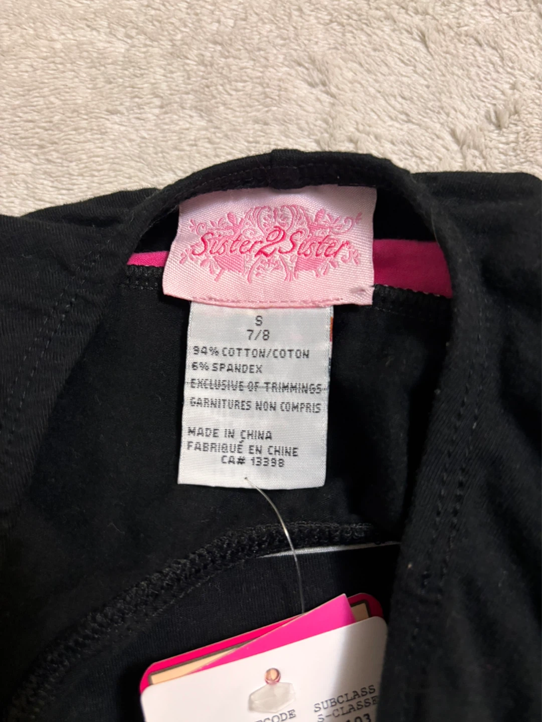 Sister 2 Sister Dance Leotard Black Size S-P/7-8 - photo 3