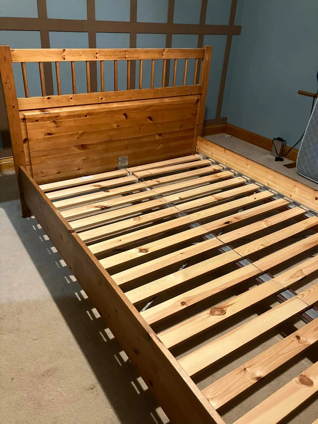 IKEA HEMNES wooden full bed frame - photo 2