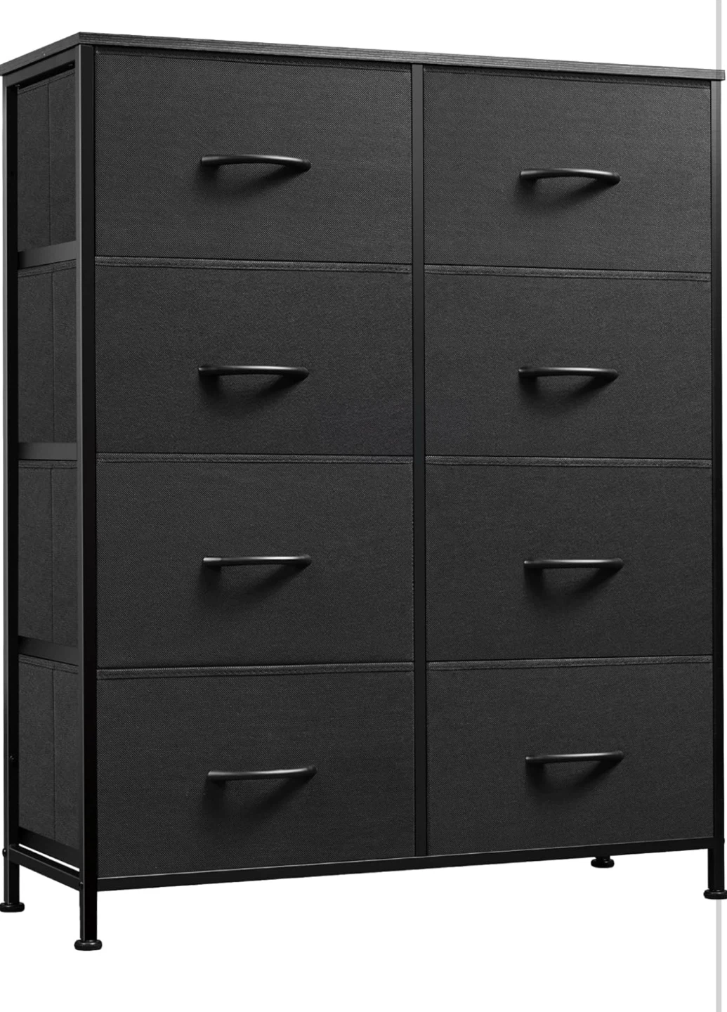 Black 8-Drawer Dresser Storage Unit