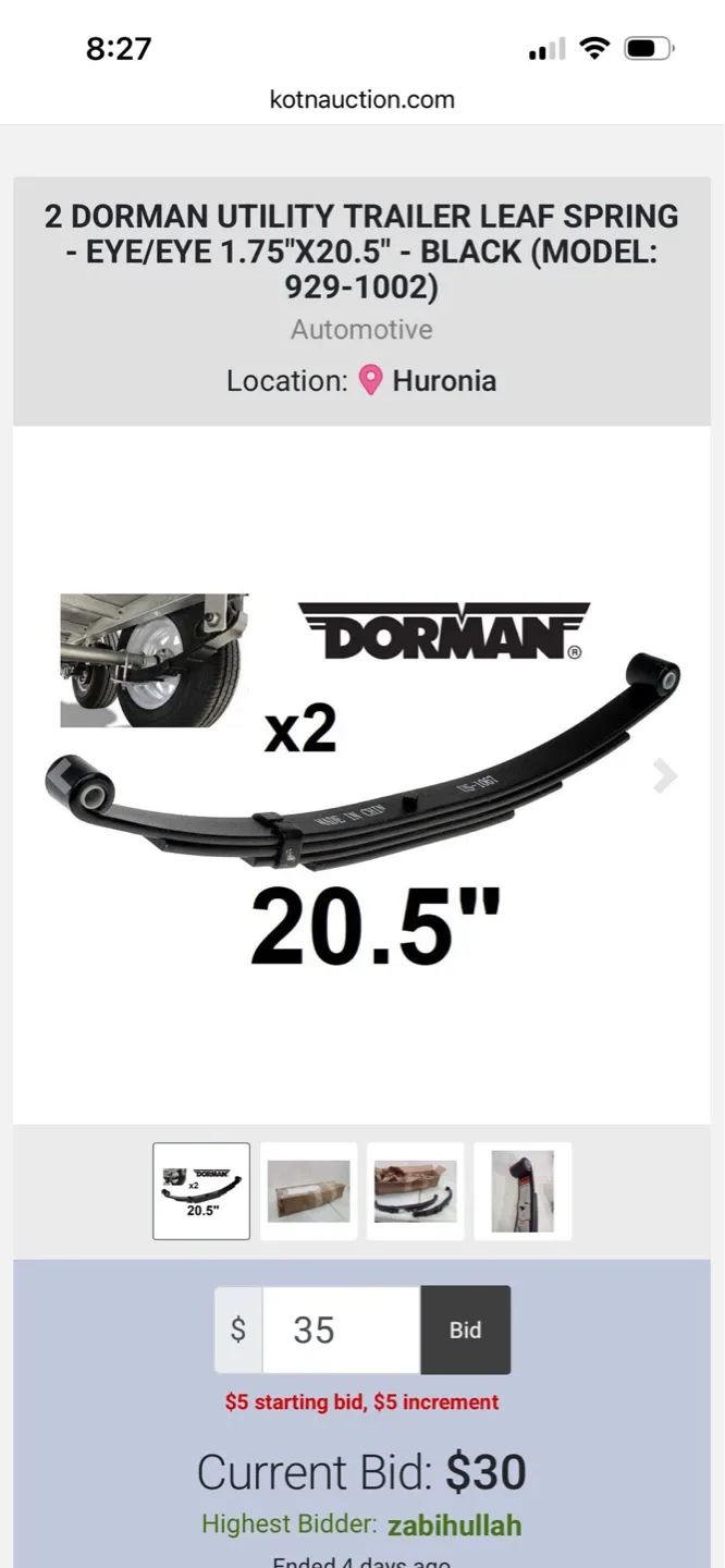 Dorman Utility Trailer Leaf Spring 929-1002 - photo 4