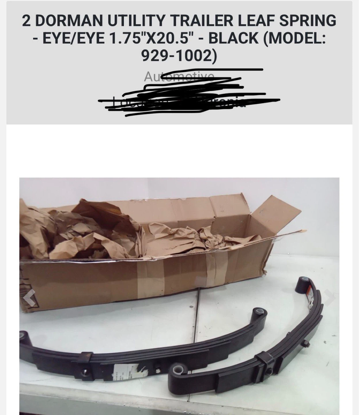 Dorman Utility Trailer Leaf Spring 929-1002 - photo 2
